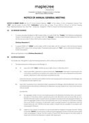 Notice of Annual General Meeting